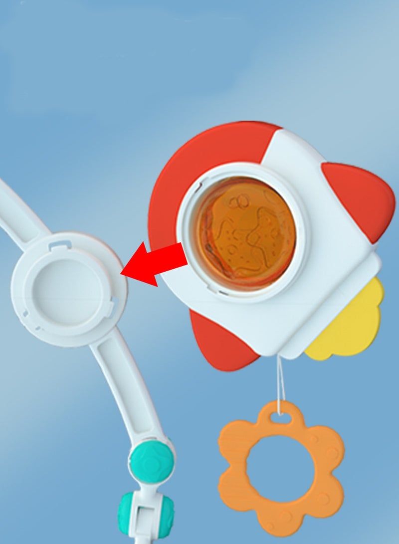 لعبة قوس عربة الموسيقى مناسبة للأطفال من عمر 0 ​​إلى 6 سنوات و6 إلى 12 شهرًا لعبة مقعد متنقلة مناسبة للتطوير الحسي للمهد - Image 3